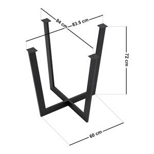 Tischgestell Kaustinen Schwarz - Metall - 84 x 72 x 84 cm