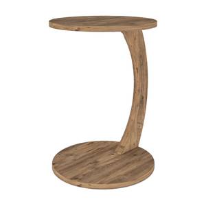 Table d’appoint Holeby ronde naturel Marron