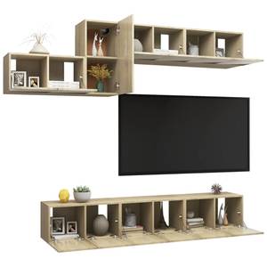 TV-Schrank 7er Set D363 Braun - Holzwerkstoff - 30 x 30 x 60 cm