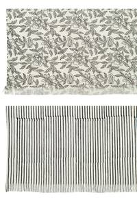 Tischdecke Sea BLK WHT (2er Set) Schwarz - Textil - 134 x 1 x 273 cm