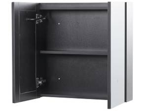 Bad-Spiegelschrank CHABUNCO Schwarz - Silber - Holzwerkstoff - 60 x 60 x 14 cm