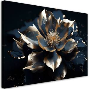 KUNSTDRUCK Elegant Metallic Flower 60 x 40 cm