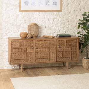 Buffet ISA Braun - Massivholz - 38 x 74 x 160 cm