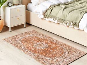 Teppich HAYAT Beige - Orange - Naturfaser - 150 x 80 x 150 cm