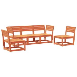 Gartensitzgruppe K5147(5-tlg) Braun - Massivholz - 78 x 73 x 64 cm