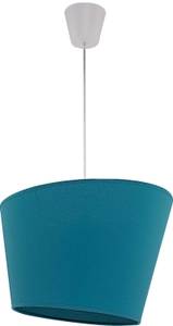 Lampe à suspension GABRIELA Bleu - Blanc - Matière plastique - Textile - 35 x 25 x 35 cm