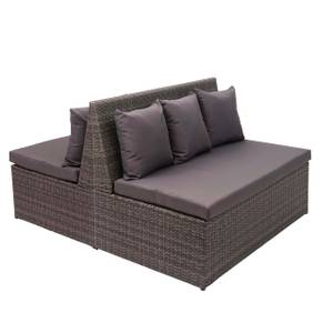 Poly-Rattan 2er Sofa G16 (2er Set) Grau - Kunststoff - Polyrattan - 119 x 85 x 69 cm