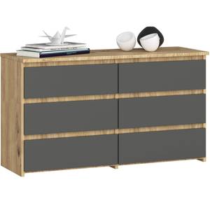 Commode CL100 CLP Graphite - Gris - Chêne clair