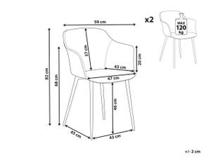 Chaise de salle à manger ELIM Noir - Vert foncé - Vert