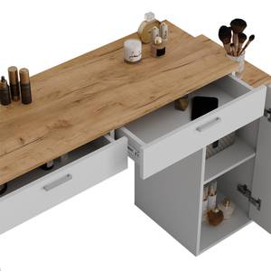 Schminktisch Regina 43382 Braun - Weiß - Holzwerkstoff - 130 x 88 x 40 cm