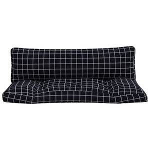 Coussin de palette 3005779-2 (lot de 2) Noir - Blanc