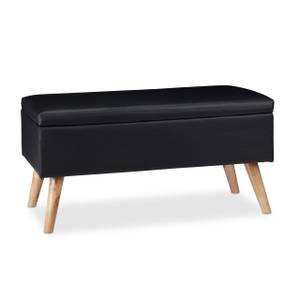 Banquette de rangement Noir - Marron clair