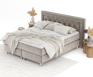 Boxspringbett Lavello Taupe - Breite: 140 cm