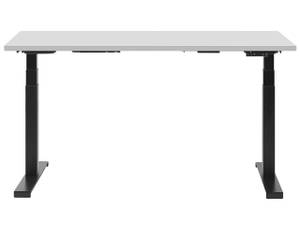 Table à hauteur ajustable DESTIN Noir - Gris - Bois manufacturé - 130 x 63 x 72 cm