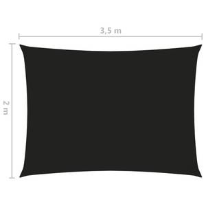 Sonnensegel Schwarz - Textil - 350 x 1 x 200 cm