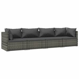 Salon de jardin (lot de 4) 3013629-8 Anthracite - Gris - 70 x 70 cm