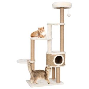 Arbre à chat 170978 Beige - Bois manufacturé - 40 x 148 x 60 cm