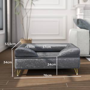 Hundesofa D04-280V00GY Grau - Textil - 54 x 34 x 76 cm