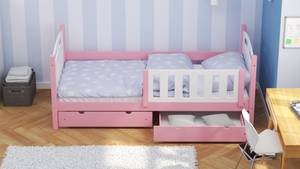 Einzelbett Massivholz&MDF 190x80 Rosa Pink - 87 x 197 cm