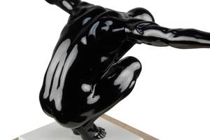 Sculpture moderne In Balance Noir - Blanc - Pierre artificielle - Matière plastique - 30 x 30 x 13 cm