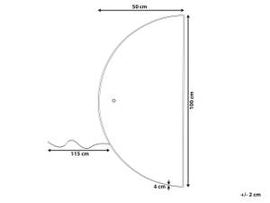 Badezimmerspiegel LOUE Silber - Glas - 50 x 100 x 4 cm