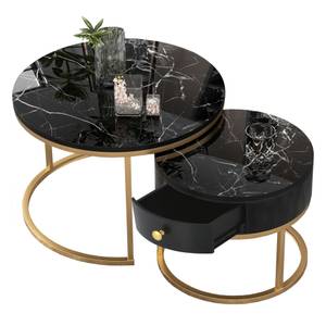 Table basse MARBEve Ⅱ (lot de 2) Noir