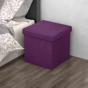 Sitzhocker Sitzwürfel Fußhocker Hocker Violett - Textil - 30 x 30 x 30 cm