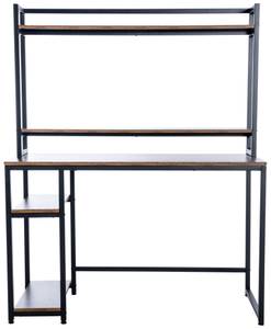 Schreibtisch Billings Schwarz - Braun - Holzwerkstoff - 120 x 150 x 50 cm