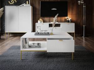 Couchtisch CORTADO GOLD L-104 Weiß