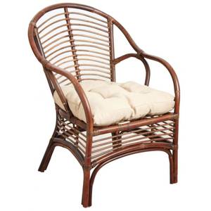 Fauteuil en rotin marron Louis Marron - Rotin - 63 x 88 x 68 cm