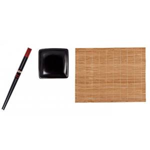 Sushi Set 2206728 Schwarz - Keramik - 21 x 3 x 27 cm