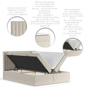 Boxspringbett Spencer mit Bettkasten Beige - Breite: 140 cm