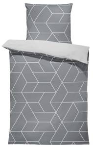 Bettwäsche Geometrisch grau 135 x 200 cm Grau - Textil - 135 x 3 x 200 cm