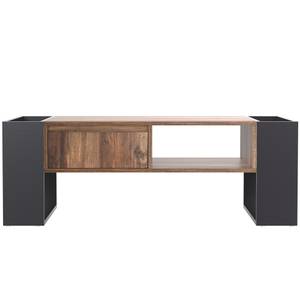 Table basse Astraios Ⅲ Noir - Marron - Bois manufacturé - Métal - 60 x 40 x 106 cm