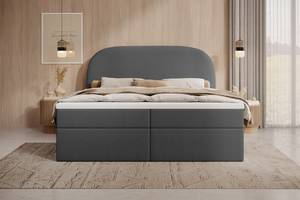 Boxspringbett ZEN mit Bettkasten Aschgrau - Grau - Breite: 180 cm - H4