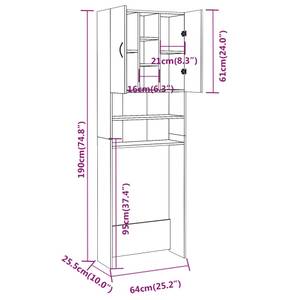 Waschmaschinenschrank 3008177 Raucheiche Dekor