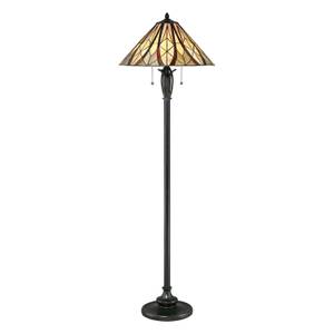 Lampadaire SANSA Beige - Marron - Doré - Gris - Blanc - Verre - 47 x 149 x 47 cm