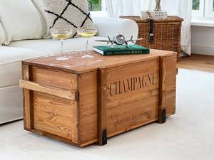 Truhe "Champagne" massiv Holz Vintage 98 x 55 cm