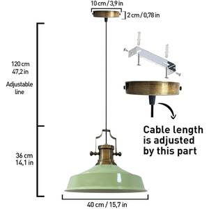 Hängelampe Asletl Industrial Mint