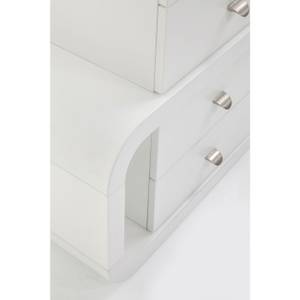 Bureau Snake Avec tiroirs 150 cm de large Tiroirs Blanc brillant