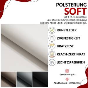 Boxspringbett PERA Breite: 200 cm - H4 - Kunstleder