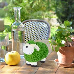 Figurine de jardin mouton Noir - Vert - Blanc