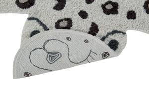 Tapis lavable en coton, LEOPARD Beige - Textile - 110 x 160 cm