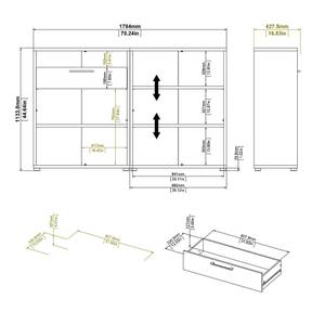 Büroregal Prisme Cremeweiß - Weiß