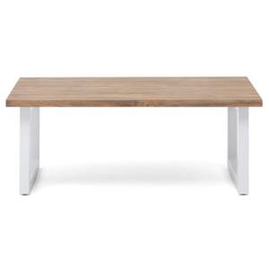 Table Basse iCub Strong 50x140 x43 Blanc Marron clair