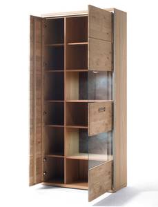 Wohnwand Esma 24 (4-teilig) mit LED Braun - Holzart/Dekor - Holz teilmassiv - 342 x 201 x 52 cm