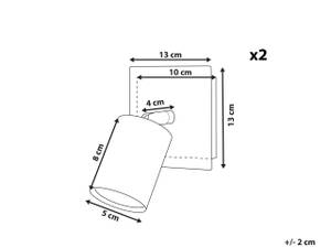 Lampes projecteur TIGRIS Doré - Nombre de pièces dans le lot : 2