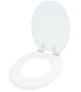 WC-Sitz mit Absenkautomatik Weiß Weiß - Holzwerkstoff - 38 x 6 x 47 cm