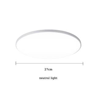 LED-Deckenleuchte Kreis AK Weiß - Kunststoff - 27 x 5 x 27 cm