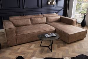 Ecksofa BOSSA NOVA Braun - Taupe - Textil